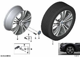 BMW LA WHEEL DOUBLE SPOKE 568 - 18'' diagram for BMW X1 F48 20i