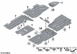 UNDERFLOOR COATING diagram for BMW X4 F26 28iX