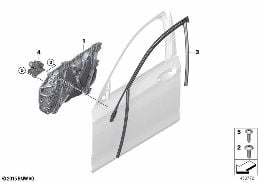 DOOR WINDOW LIFTING MECHANISM FRONT