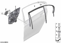 DOOR WINDOW LIFTING MECHANISM REAR