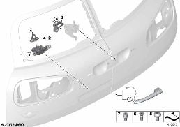 Heckklappe Schliesssystem diagram for BMW MINI Clubman F54 Cooper