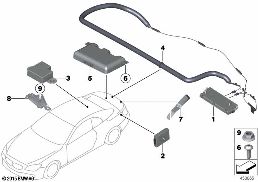 個別部品 アンテナ ダイバーシティ diagram for BMW 6 Series F12 LCI 650i