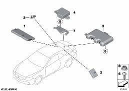 Onderdelen antenne-diversity diagram for BMW 6 Series F13 650iX 4.4