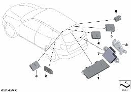 SINGLE PARTS F ANTENNA-DIVERSITY diagram for BMW X3 F25 35iX