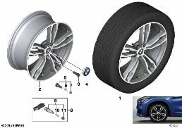 BMW LM WHEEL M DOUBLE SPOKE 572M- 19