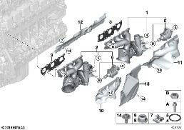 Abgasturbolader diagram for BMW 3 Series F80 M3 M3