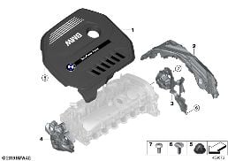 Acústica motor diagram for BMW 7 Series G12 740LiX
