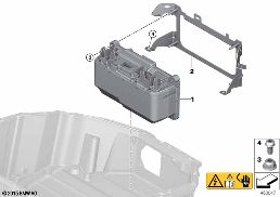 Veiligheidsbox hoogvoltage accueenheid diagram for BMW 5 Series G30 530e