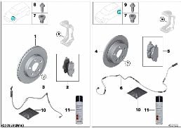 BRAKE SERVICE diagram for BMW 3 Series G20 Sedan 320iX