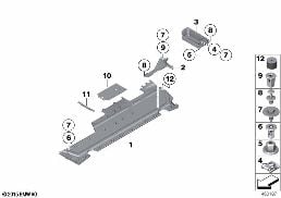 Araç altı kaplaması, Arka diagram for BMW 7 Series F03 750LiS