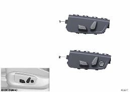 SEAT ADJUSTMENT SWITCH, FR. PASSENGER diagram for BMW X5 F15 30dX