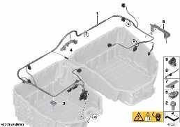 Kabelboom hoogvoltage accueenheid diagram for BMW 5 Series G30 530e