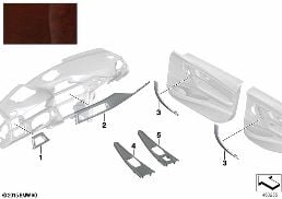 INDIVIDUAL WOOD, SYCAMORE DARK RED BROW. diagram for BMW 4 Series F36 Gran Coupé 428i