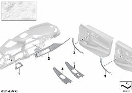 INDIVIDUAL WOOD, ASH WOODGRAIN, WHITE diagram for BMW 4 Series F36 Gran Coupé 428i
