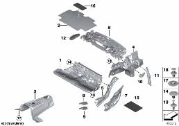 Schallisolierung hinten diagram for BMW 3 Series F80 M3 M3