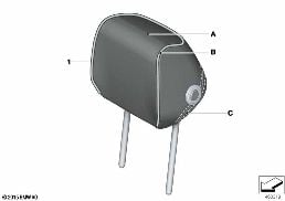 INDIVIDUAL HEAD RESTRAINT, SEAT, FRONT diagram for BMW 4 Series F36 Gran Coupé 428i