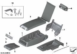 SEAT, REAR, CENTER ARMREST, BASIS diagram for BMW 7 Series G12 730LdX