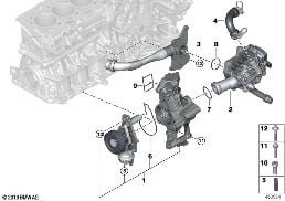 Охлажд.двигателя-терморег.система diagram for BMW 3 Series F31 LCI 340i