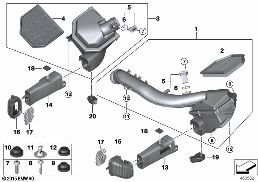 INTAKE MUFFLER/FILTER CARTRIDGE/HFM