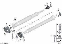 Δίσκ.αρθρ.συνδέσ./κεντ.έδρανο/χων.περικ. diagram for BMW 3 Series F30 LCI 330e
