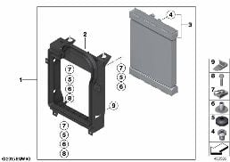 AUXILIARY RADIATOR, WHEELHOUSING diagram for BMW X6 M F86 X6 M