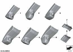 COVERS FOR INTERIOR REARVIEW MIRROR diagram for BMW X5 M F85 X5 M
