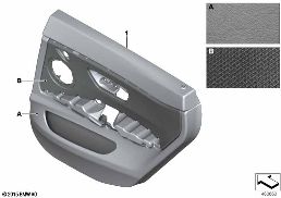 INDIV. DOOR TRIM PANEL, LEATHER REAR diagram for BMW 4 Series F36 Gran Coupé 428i