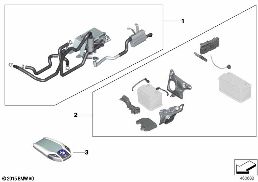 INSTALL.KIT, INDEPENDENT HEATER diagram for BMW 7 Series G12 740LdX