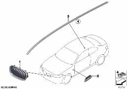 EXTERIOR TRIM / GRILL diagram for BMW 1 Series F20 118dX