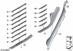 EDGE PROTECTOR / TRIM FOR ENTRY diagram for BMW X5 M F85 X5 M