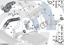 EXHAUST TURBO.AND VALUE LINE INSTALL.KIT diagram for BMW 5 Series F10 LCI 528i