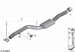 Tłumik wstępny diagram for BMW 7 Series G12 740iX