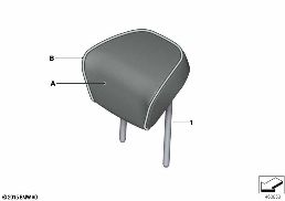 INDIVIDUAL HEADREST, REAR SEAT, OUTSIDE diagram for BMW 4 Series F36 Gran Coupé 428i