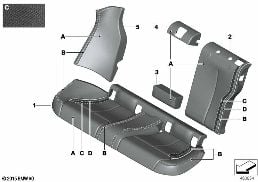 INDIVID.THROUGH-LOADING SYST.,REAR SEAT diagram for BMW 4 Series F36 Gran Coupé 428i