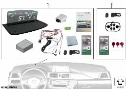 BMW HEAD-UP SCREEN FOR INTEGRATED NAV. diagram for BMW 4 Series F33 425d