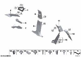 Výplň A- / B- / C- / D-sloupek diagram for BMW 2 Series F46 Gran Tourer LCI 216d
