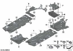 Araç altı kaplaması diagram for BMW MINI Clubman F54 One
