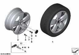 MINI LA WHEEL REVOLITE SPOKE 517 - 16