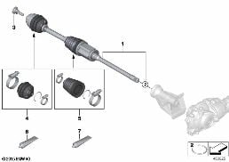 OUTPUT SHAFT FRONT RIGHT / ALL-WHEEL diagram for BMW 3 Series G20 Sedan 330dX