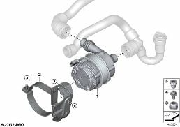 COOLING SYS.CHARGE AIR EL.COOLANT PUMP diagram for BMW 1 Series F21 LCI M140i