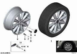 MINI LA WHEEL VENT SPOKE 518 - 17
