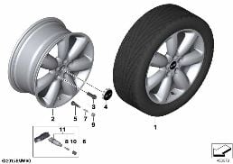 MINI LA WHEEL STAR SPOKE 521 - 18