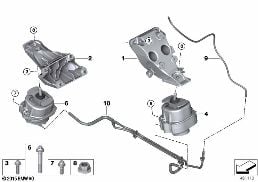 ENGINE SUSPENSION diagram for BMW X5 F15 40eX