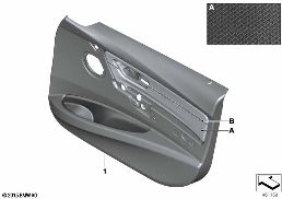 Individual Türverkleidung Leder vorne diagram for BMW 3 Series F80 M3 M3