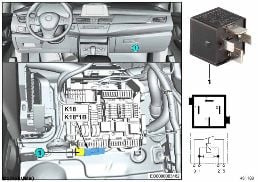 Relais Frontscheibenheizung K18 diagram for BMW 2 Series F45 Active Tourer 218d