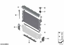 COOLANT RADIATOR MOUNTING HARDWARE