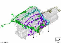 Cablagem do motor diagram for BMW 3 Series G20 Berlina LCI M340i