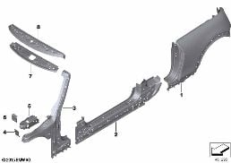 BODY-SIDE FRAME diagram for BMW MINI Cabrio F57 LCI JCW