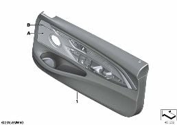 INDIV.DOOR TRIM PANEL, FRONT LEATHER