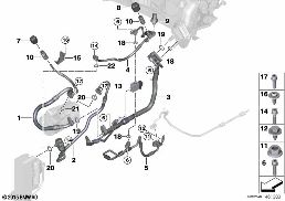 Σωλήνες ψυκτικού συστήματος κλιματισμού diagram for BMW 3 Series F30 LCI 330e